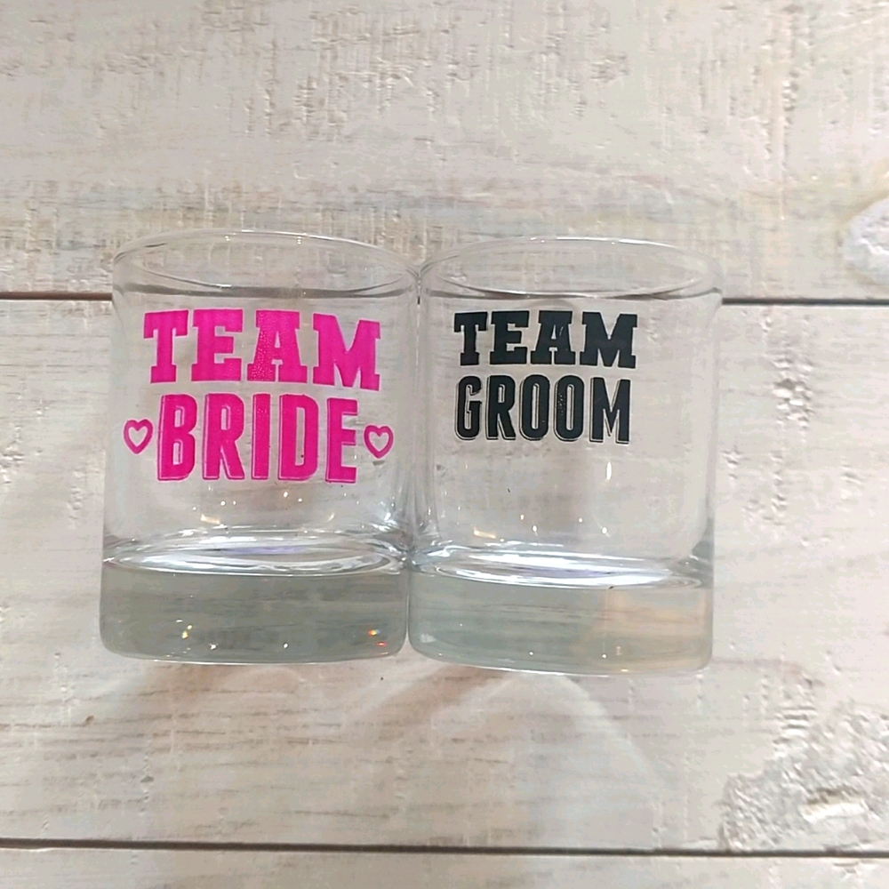 Team Bride & Team Groom Shotglasses